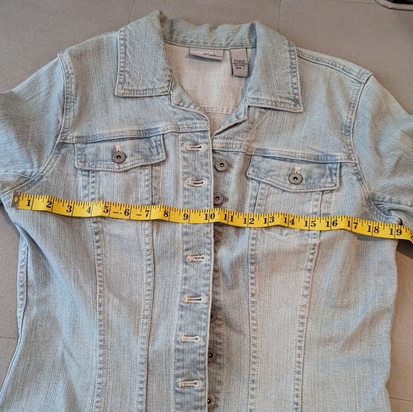 Fitted light blue denim jacket best fit 10/12 - Picture 3 of 11